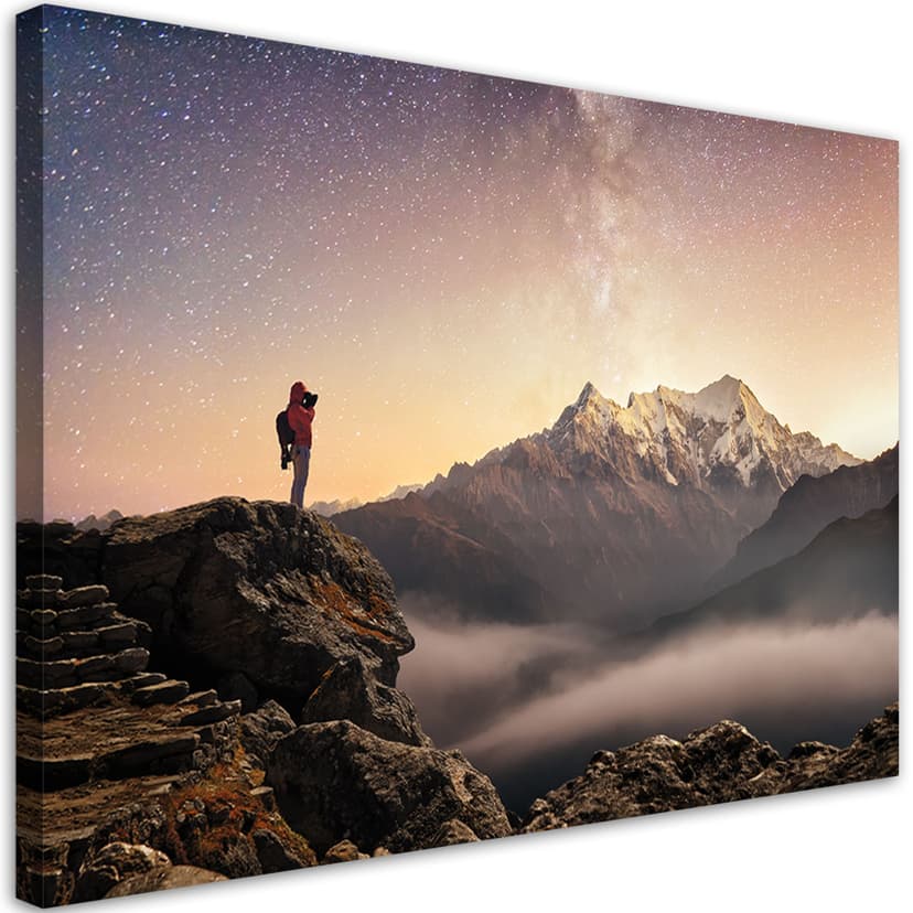 Stampe su tela, paesaggio di montagna cielo