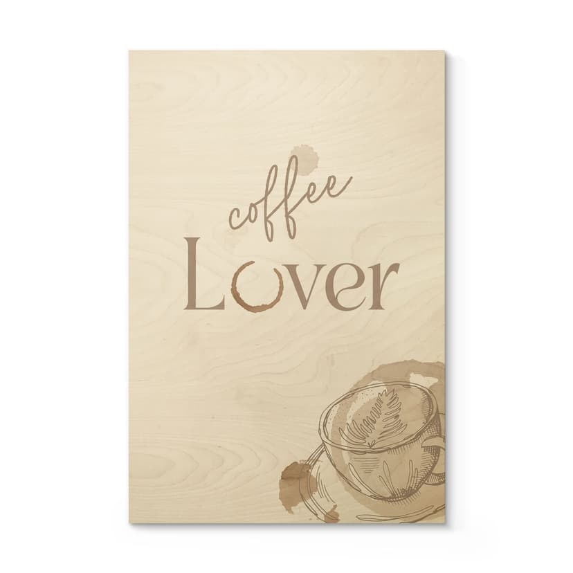 Stampa su legno Coffee Lover