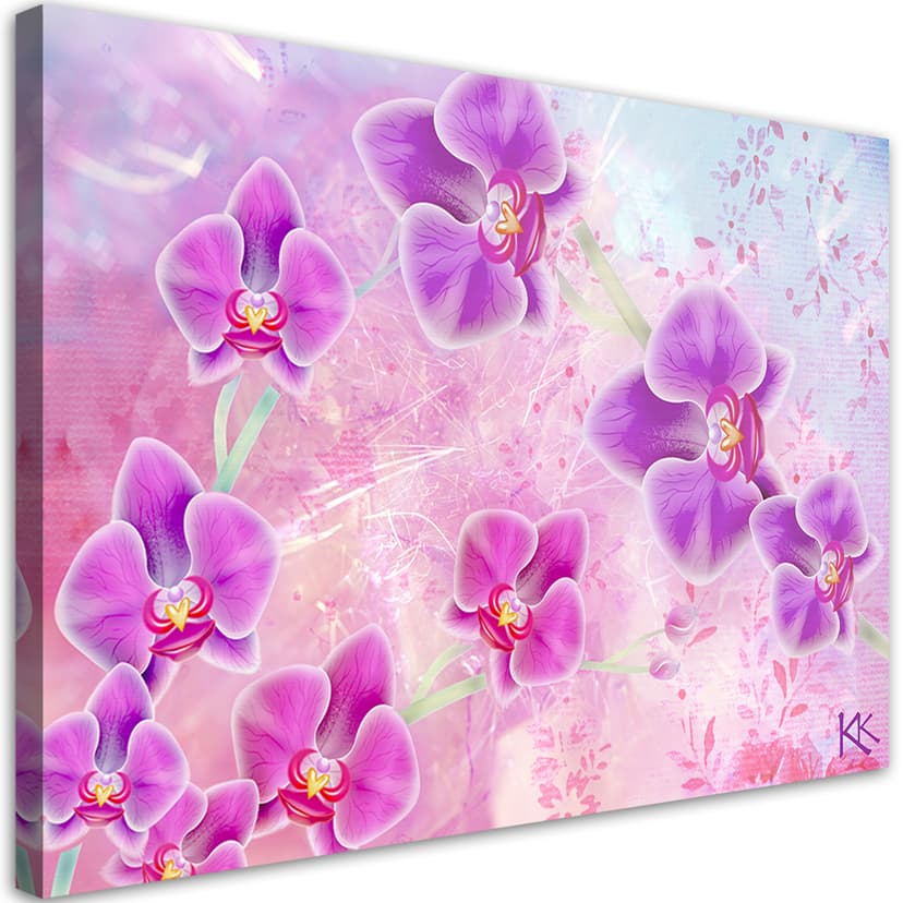 Stampe su tela, Astrazione di fiori di orchidea