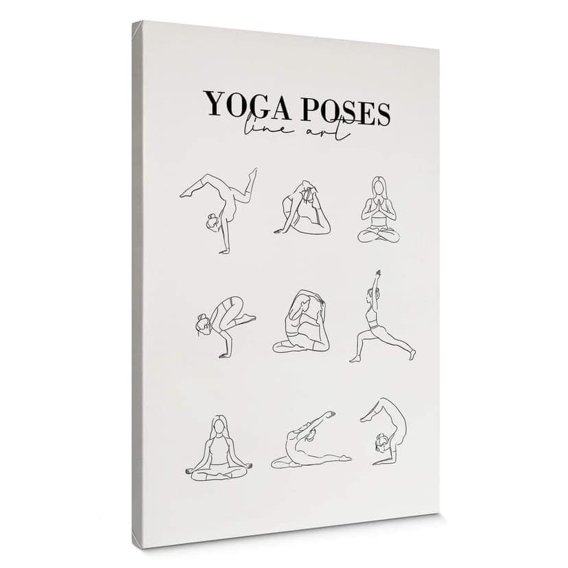 Stampa su tela - Yoga - Line Art