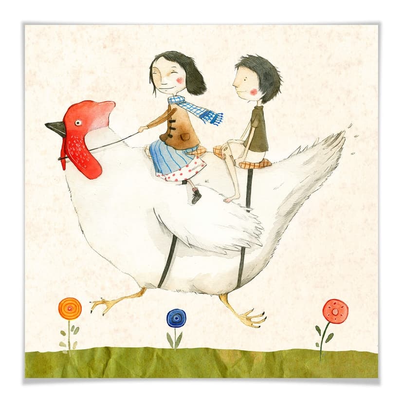 Poster Loske - Viaggio sulla gallina