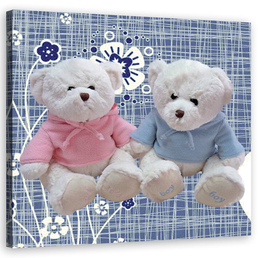 Stampe su tela, Due orsetti di peluche
