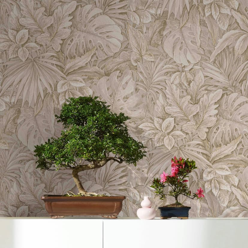 Carta da parati non tessuta beige a fiori per il soggiorno della camera da letto carta da parati marburgo