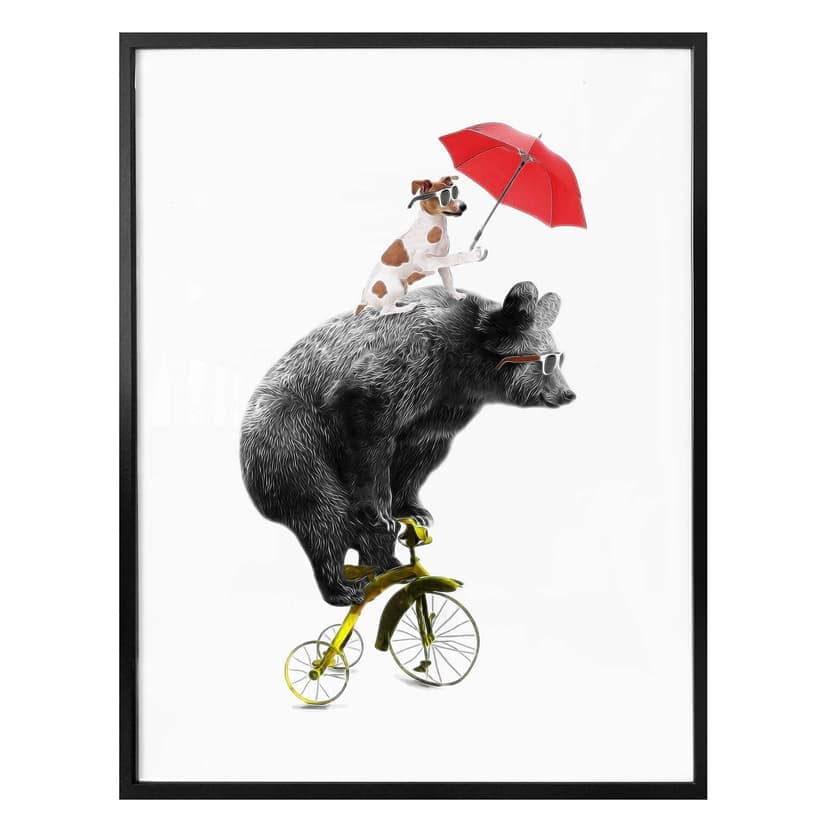 Poster - Orso in bicicletta