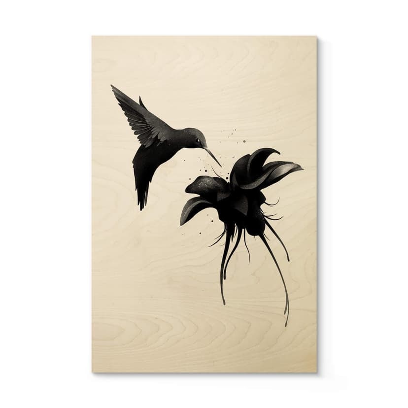 Stampa su legno Ireland - Colibrì