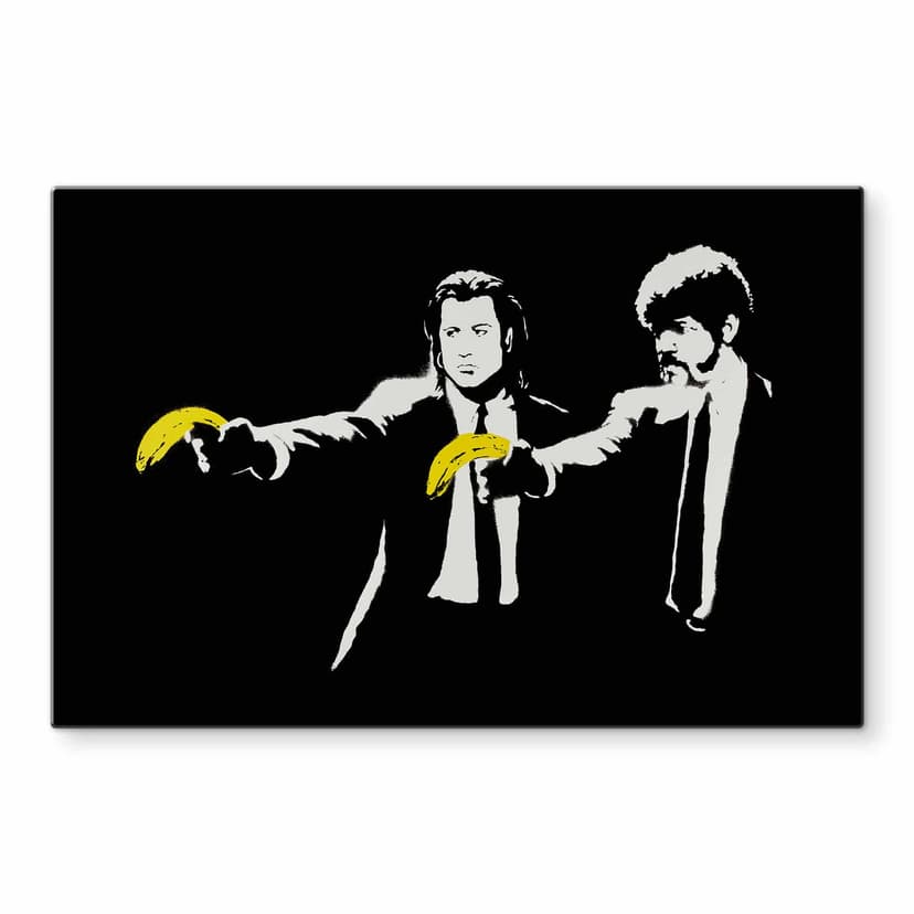 Glasbild Banksy - Pulp Fiction