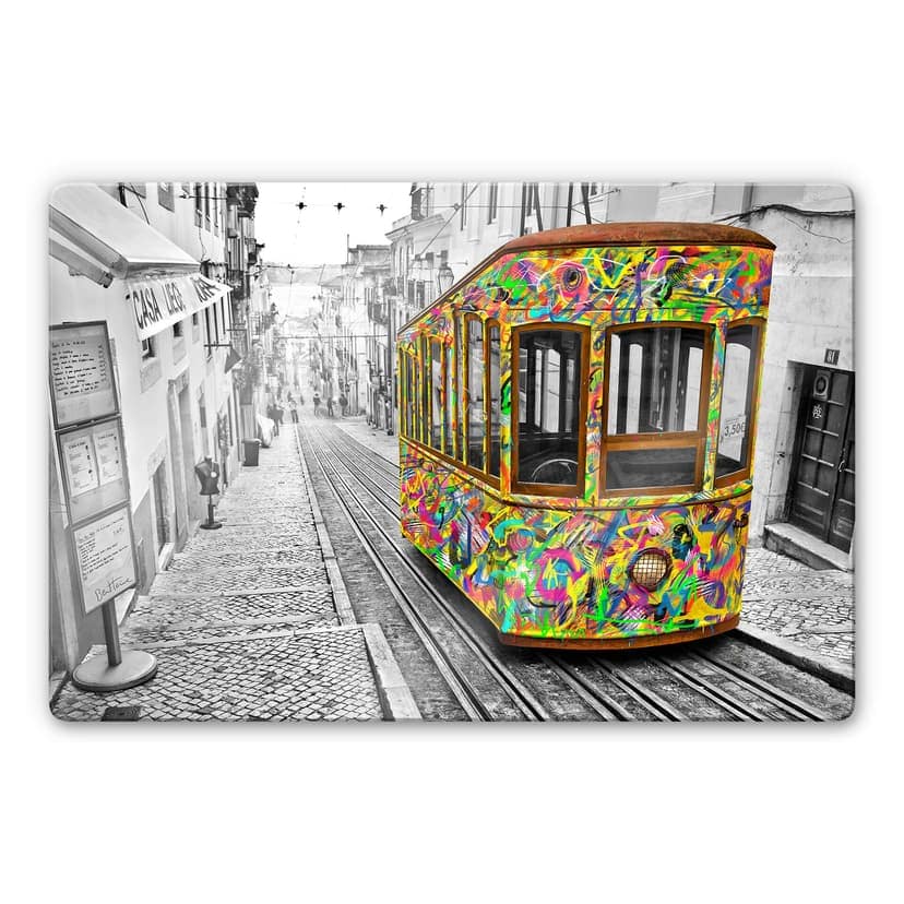 Stampa su vetro Ben Heine - Tram a Lisbona