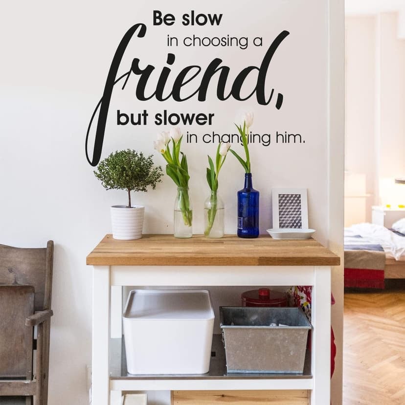 Be slow in choosing a friend…