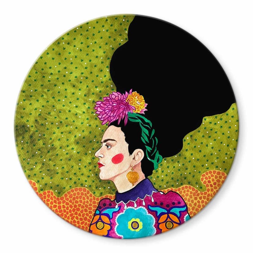 Stampa su vetro Hülya - Frida tondo