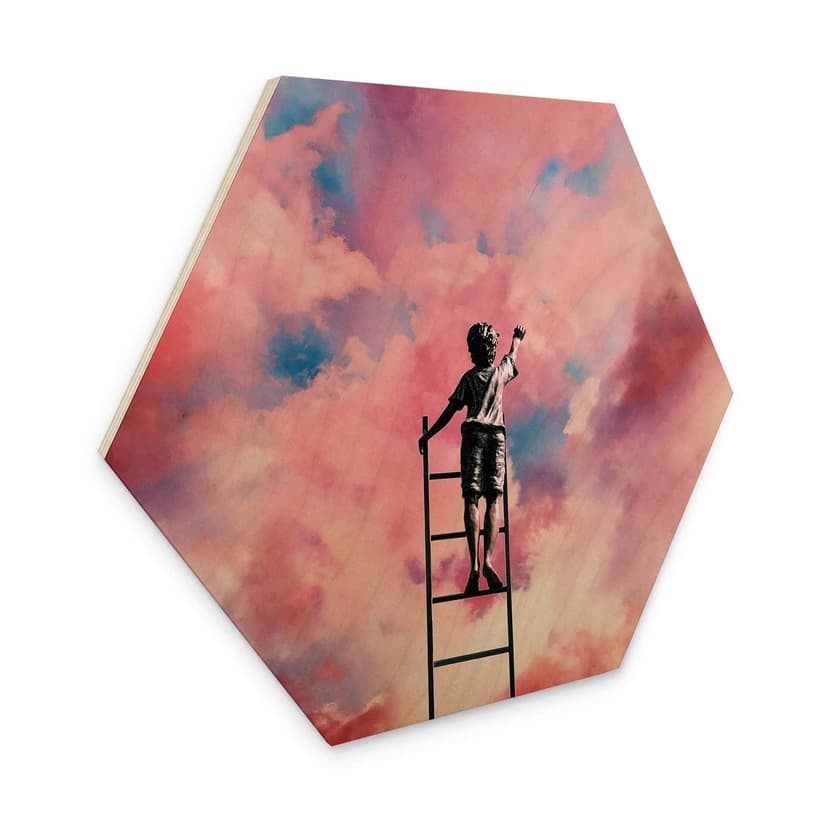 Esagono in legno Taudalpoi - Painting Clouds