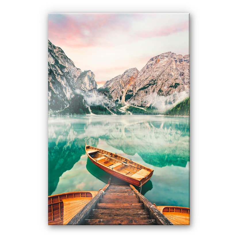 Stampa su vetro acrilico – Lago di Braies