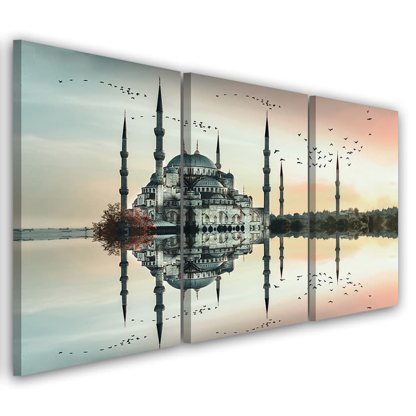 Stampa su tela 3 pezzi, Moschea