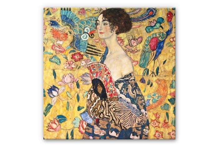 Stampa su Forex Klimt - Dama con ventaglio