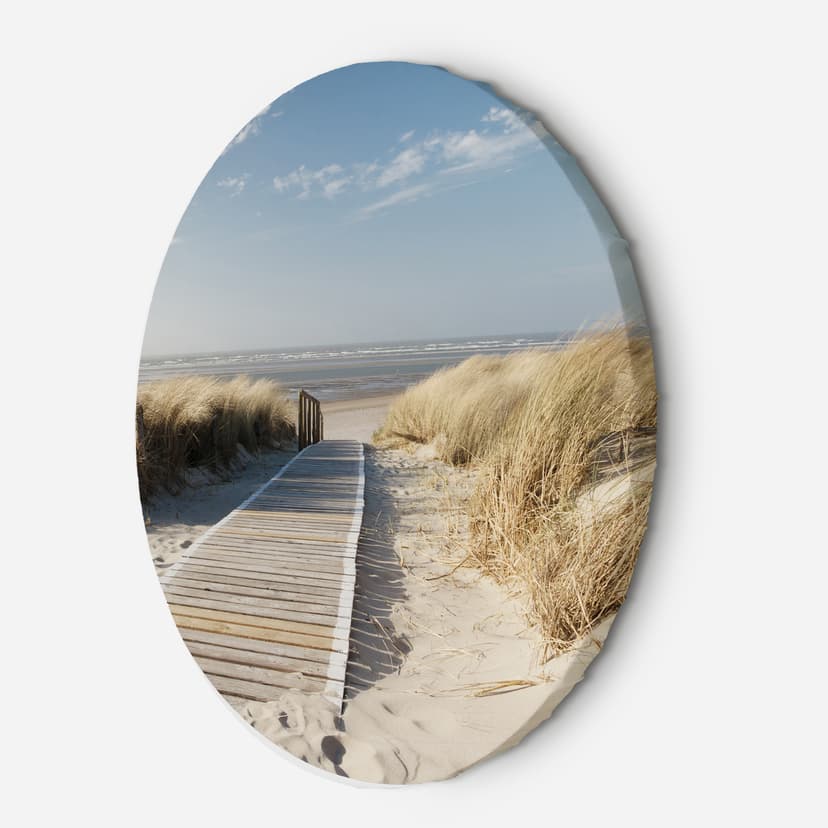 Immagine su tela rotonda Dune di spiaggia marina