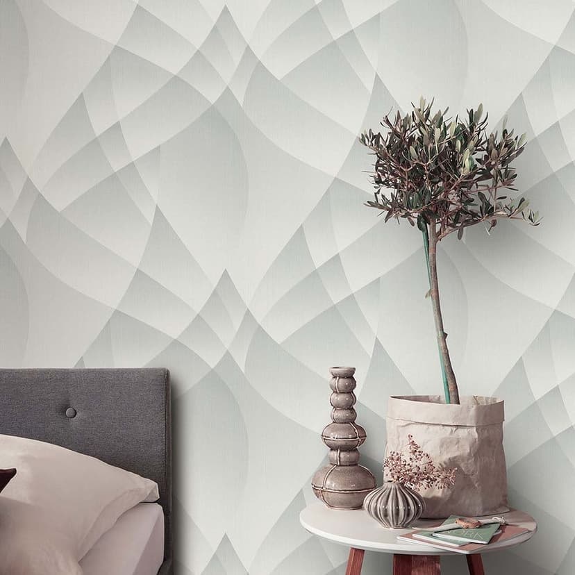 Carta da parati 3D, rivestimento murale geometrico Fashion for Walls 4 di Guido Maria Kretschmer grigio