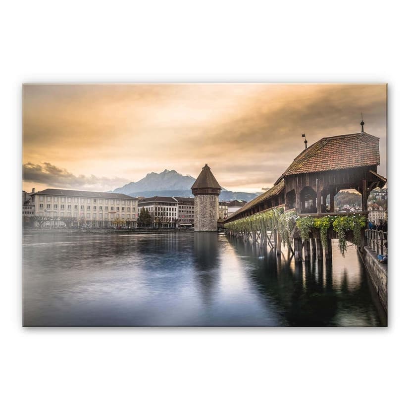 Stampa su vetro acrilico Huber - Old Town Lucerne