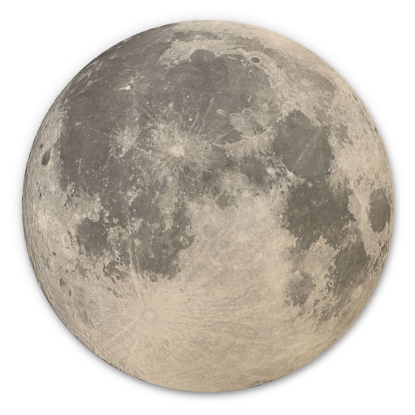 Stampa su legno Luna piena