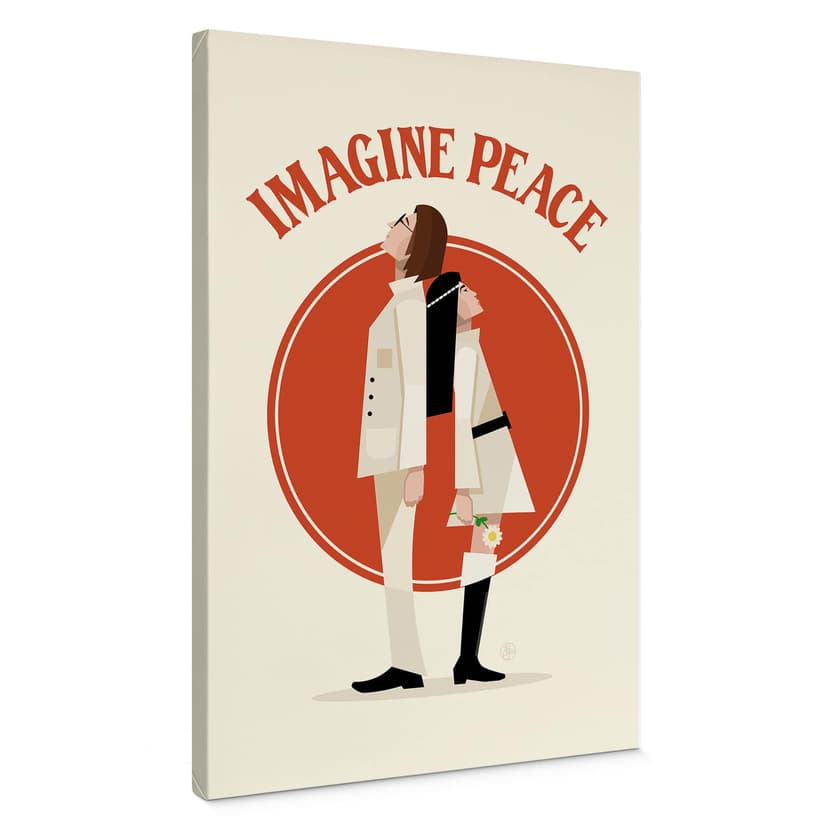 Stampe su tela Imagine Peace - Due per la pace e la speranza - Retrodrome