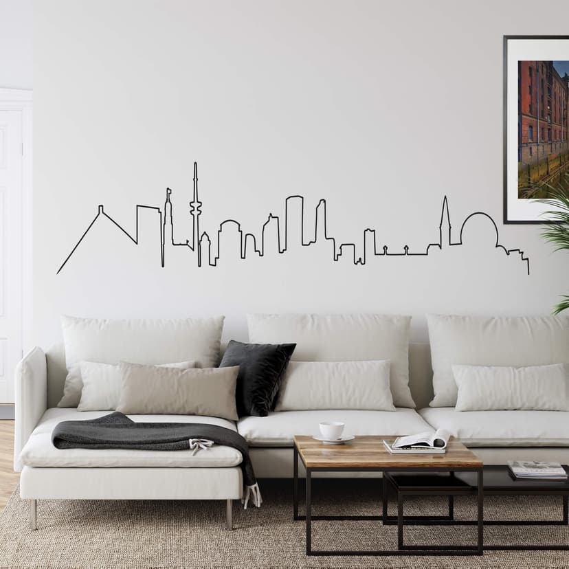 Adesivo murale - Skyline Amburgo