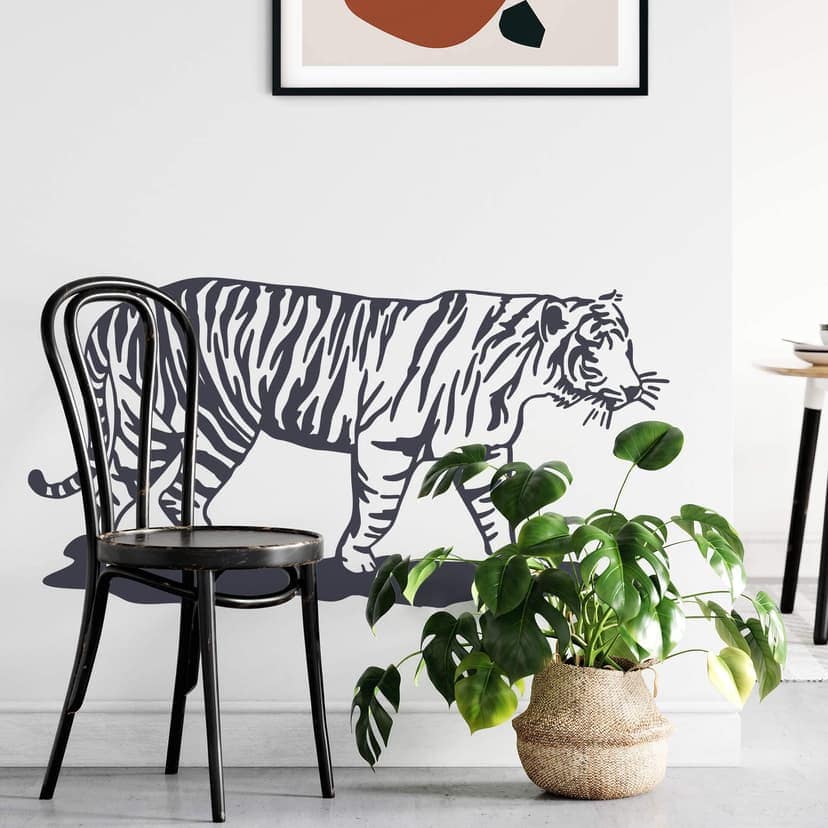 Adesivo murale Tigre Silhouette