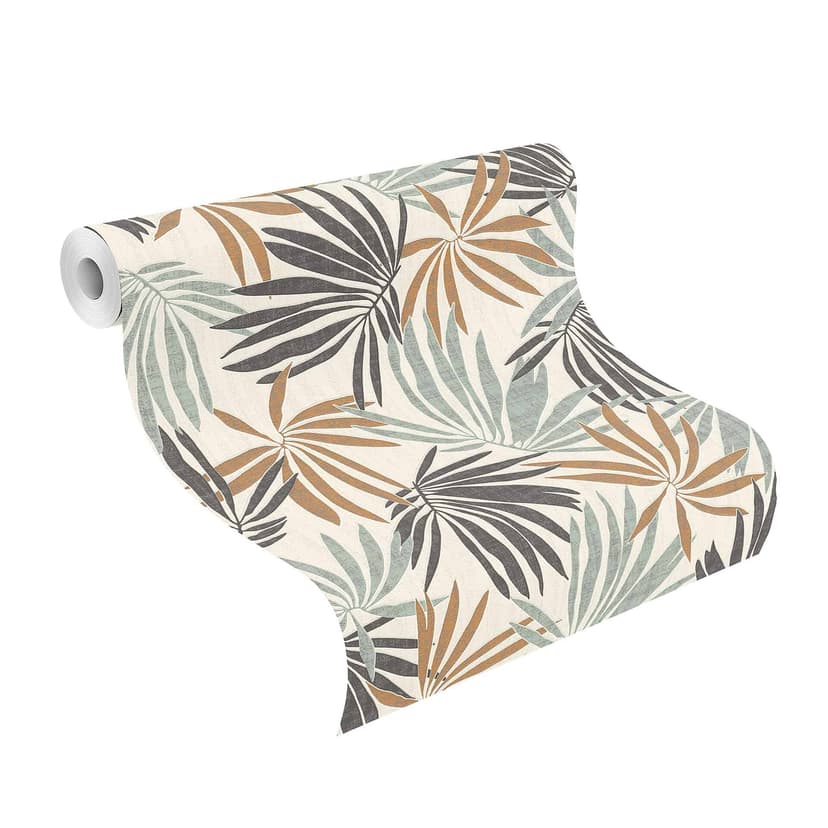 Carta da parati Rasch - Yucatan Foglie beige