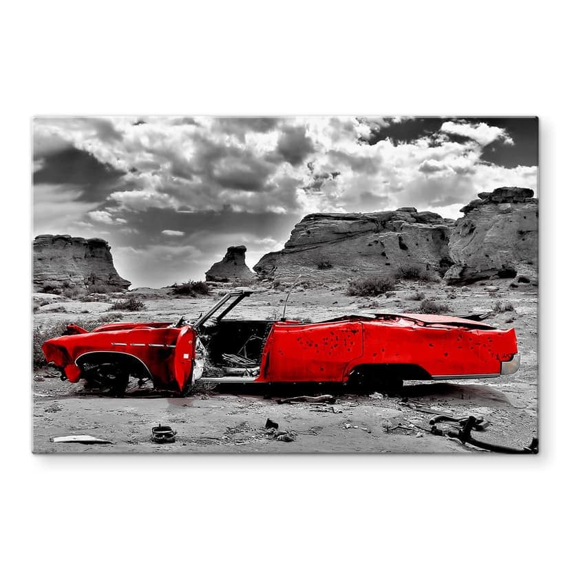 Stampa su vetro - Cadillac rossa