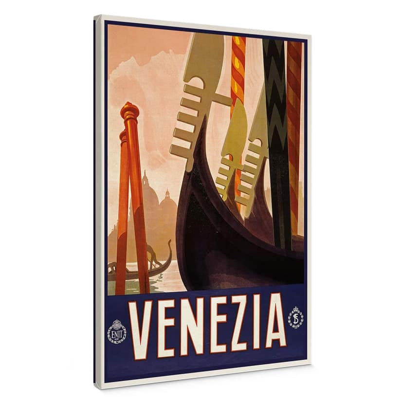Stampa su tela Vintage Travel - Venezia