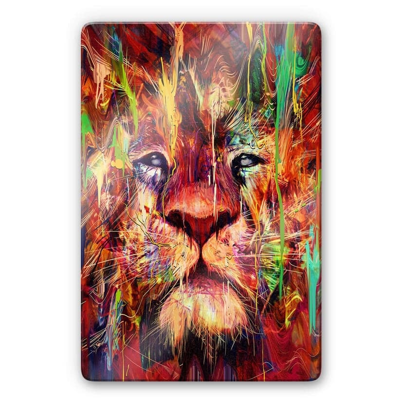 Glasbild Nicebleed - Lion Red