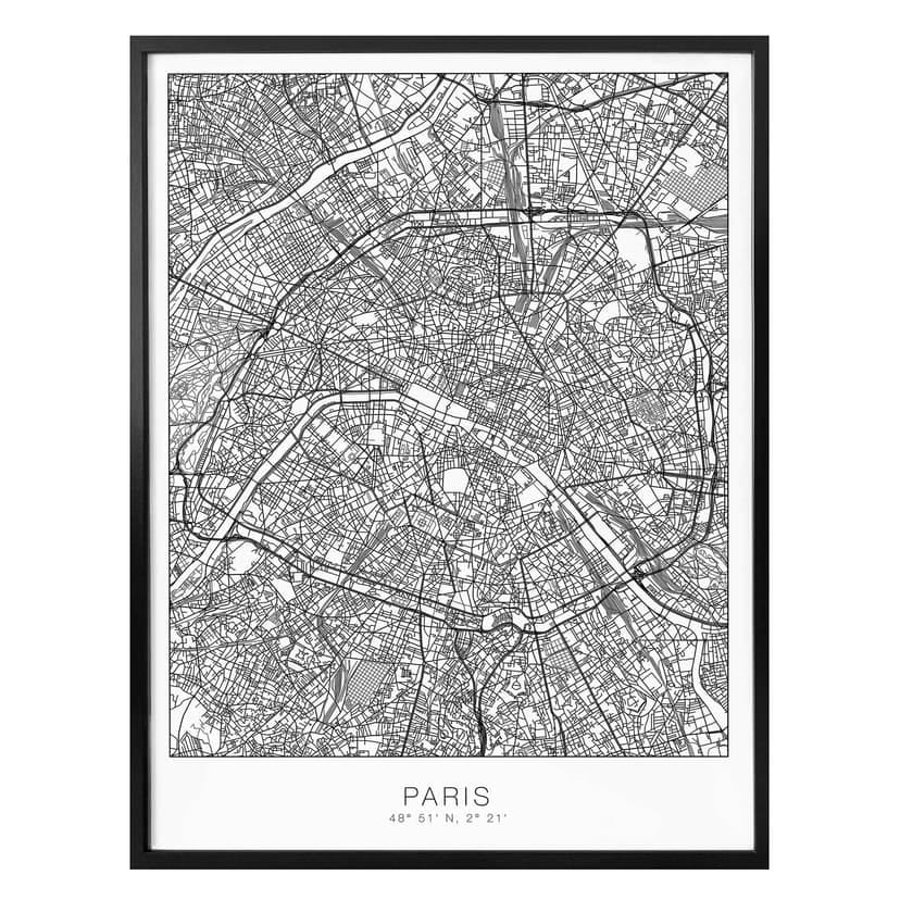 Poster - Piantina Parigi