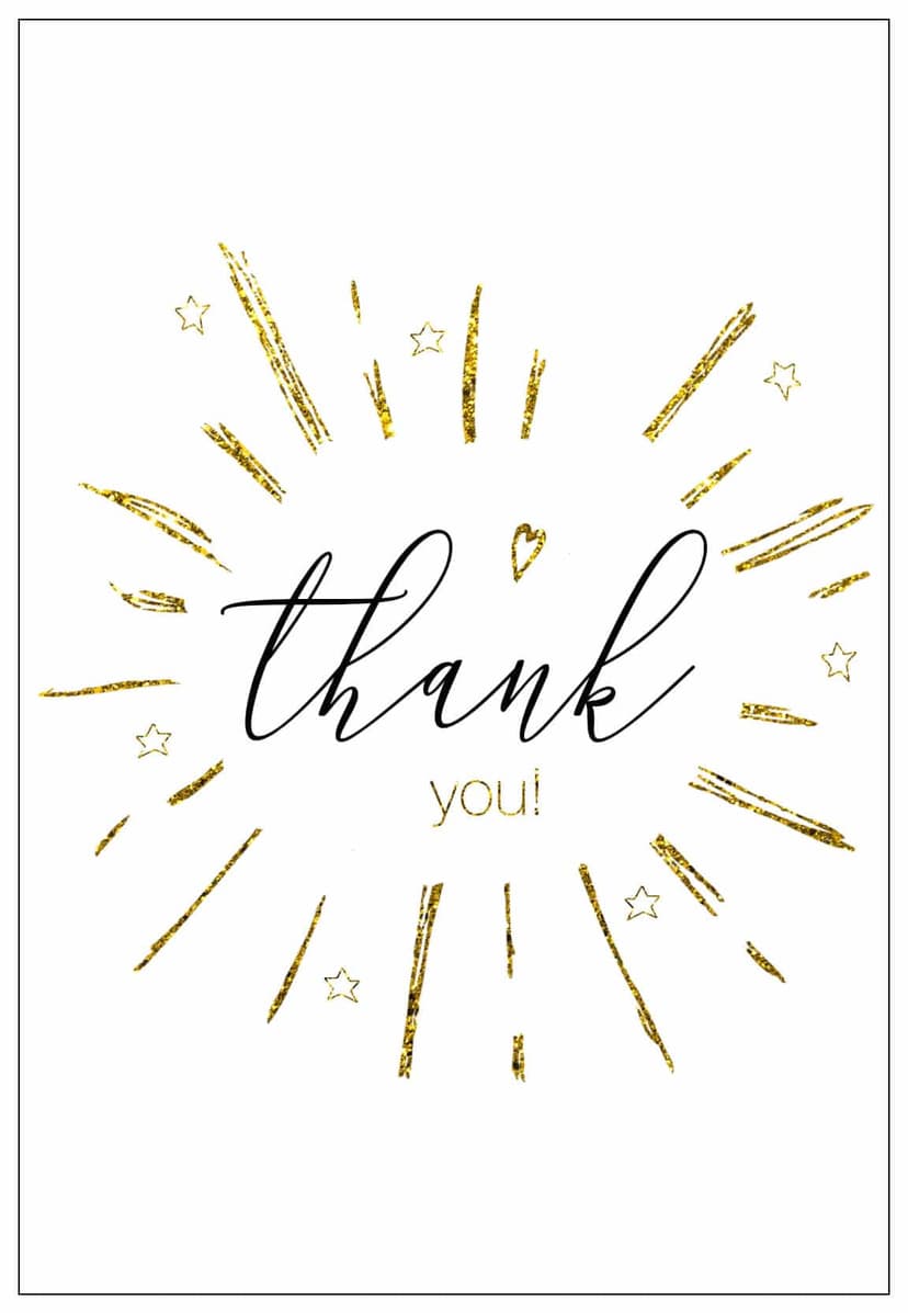 Buono regalo Thank you - oro
