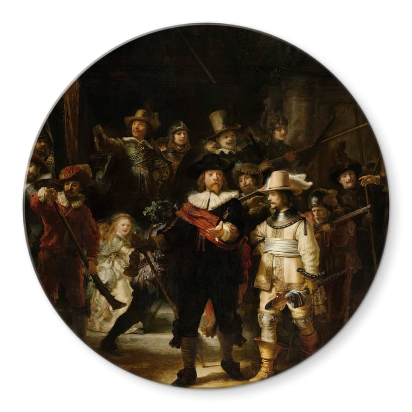 Stampa su vetro Rembrandt - La ronda di notte