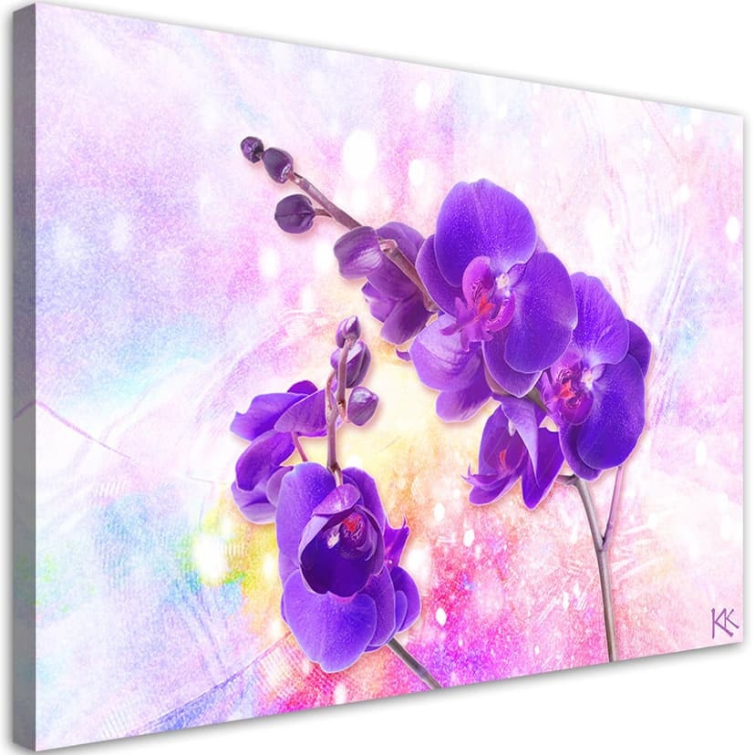 Stampe su tela, Fiori di orchidea viola
