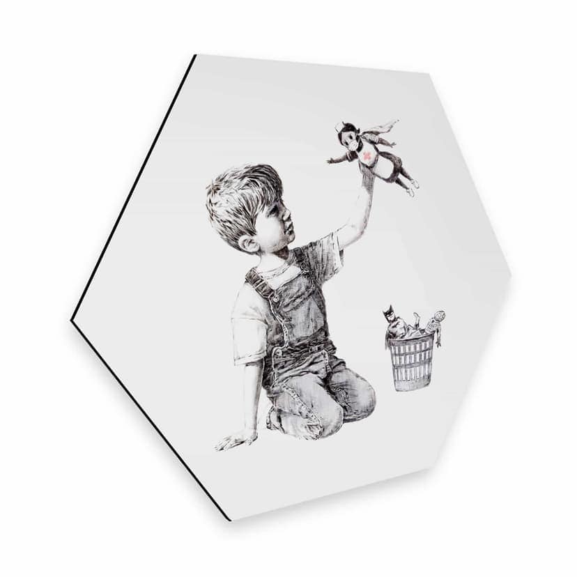 Esagoni in Alu-Dibond Banksy - Real Hero