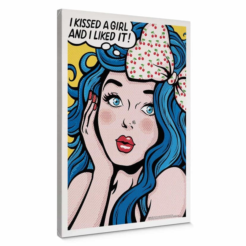 Stampa su tela Tohmé - I kissed a girl