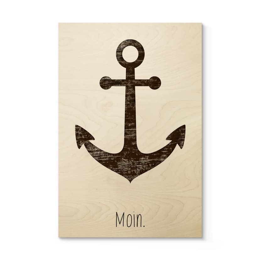 Stampa su legno Ancora - Shabby