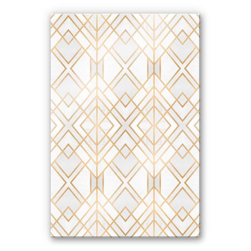 Stampa su vetro acrilico Fredriksson - Geometria d'oro