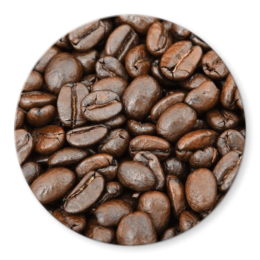 Stampa su vetro Chicchi di caffè - tondo