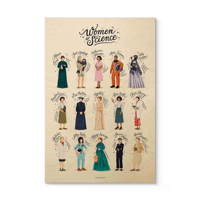 Stampa su legno Tohmé - Donne di scienza