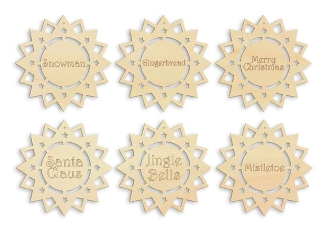 Decoro in legno - Natale (6-pz.)