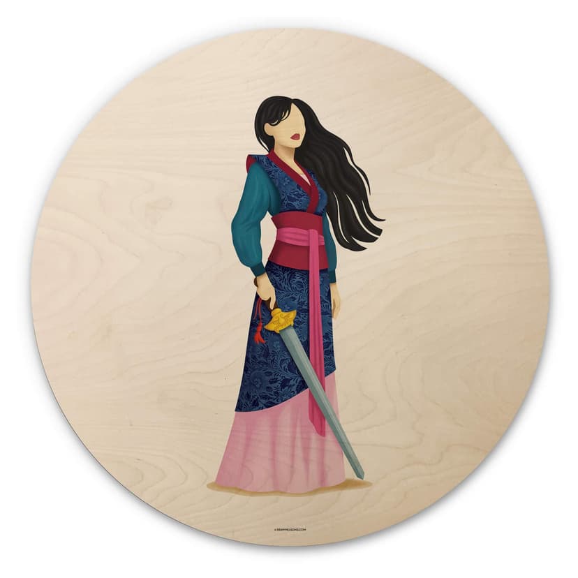 Stampa su legno Tohmé - Mulan