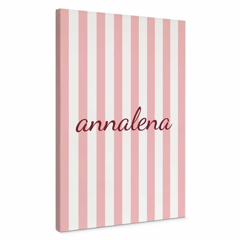Stampe su tela personalizzabili a strisce rosa