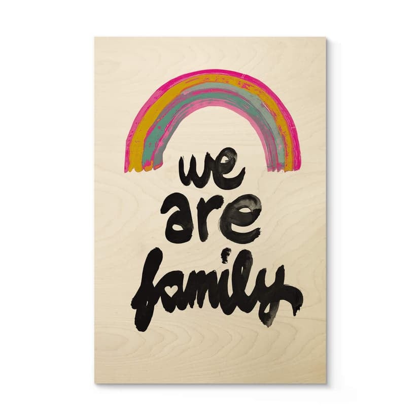 Stampa su legno Treechild - We are Family