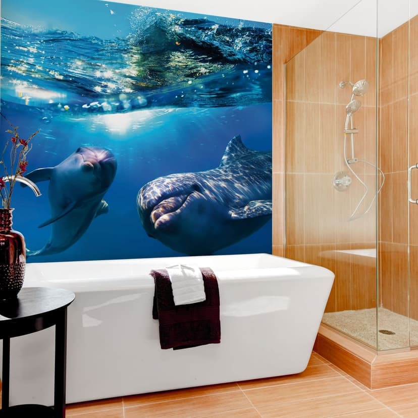 Fotomurale Dolphins Underwater - 240x260 cm