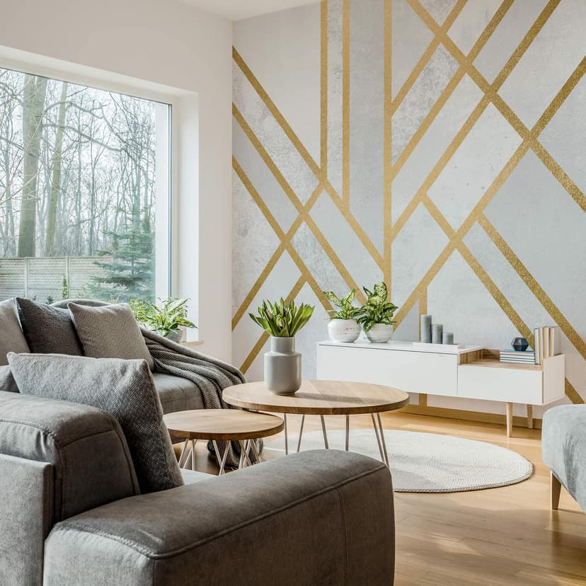 Fotomurale Fredriksson - Art Deco: Goldene Geometry