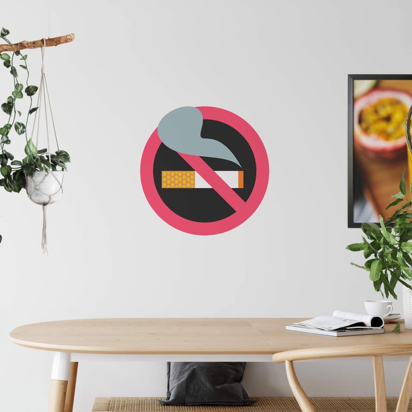 Adesivo murale Emoji No Smoking