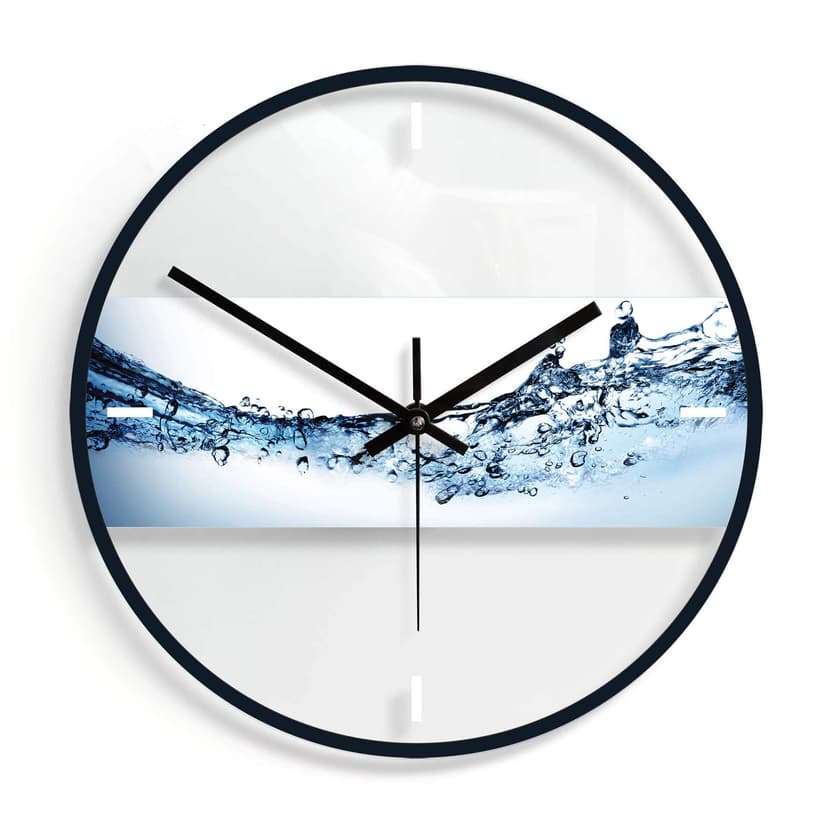 Orologio in vetro - Water Flow Ø30 cm