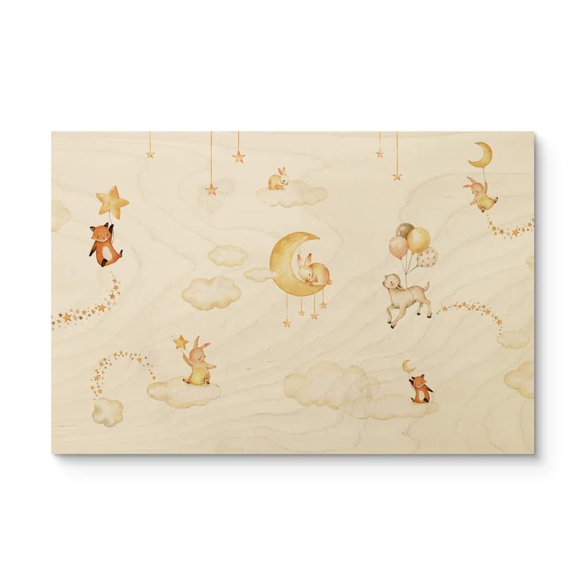 Stampa su legno Oliver Robins - Sogni d'oro bianchi