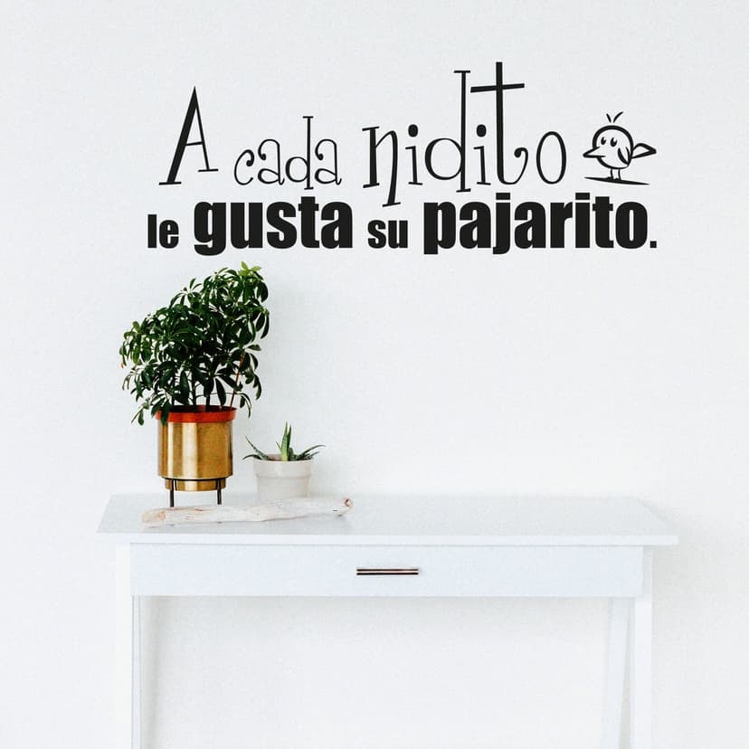 Adesivo murale -  A cada nidito le gusta su pajarito