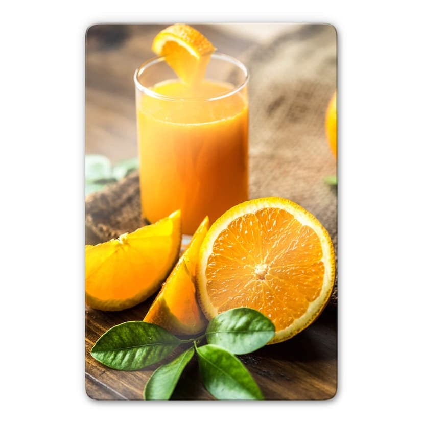 Glasbild Frischer Orangensaft
