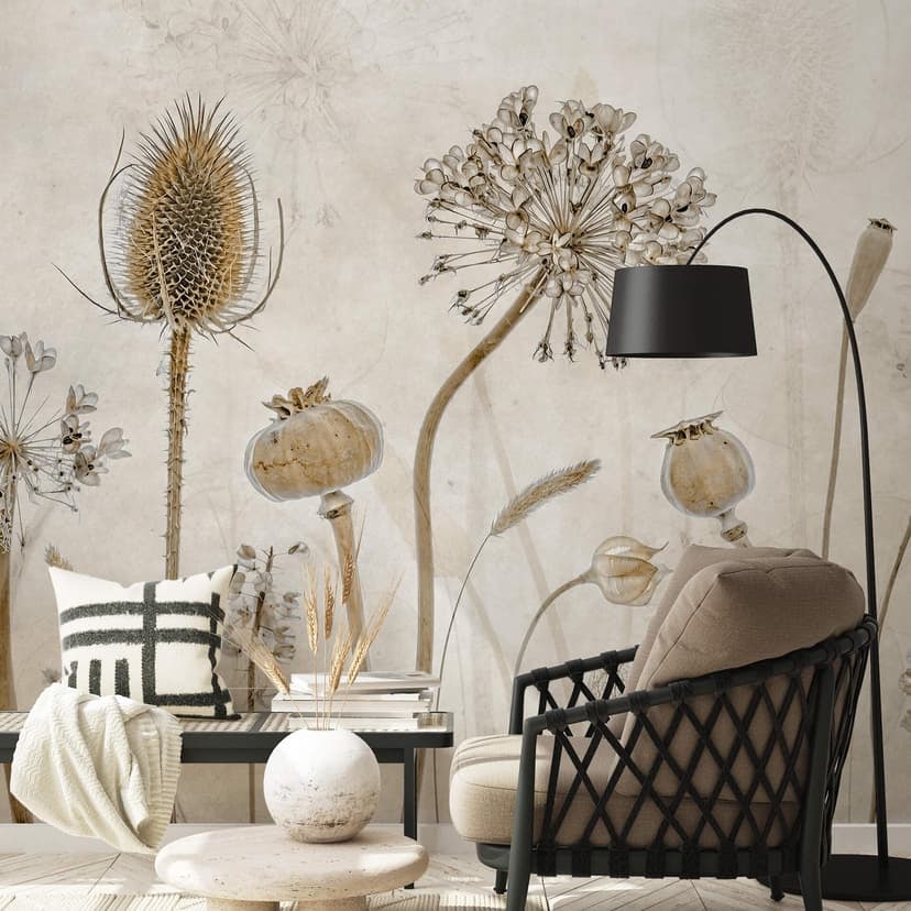 Fotomurale Disher - Fiori secchi